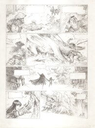 Saverio Tenuta - "la légende des nuées écarlates" T1 pencil 7 - Planche originale