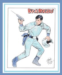 Frank Bolle - Dessin Original couleurs Buck Rogers par Franck BOLLE - Original Illustration
