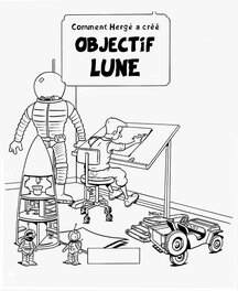 Sternic - Couverture Comment Hergé a créé Objectif Lune - Original Cover
