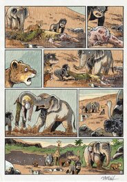 Philippe Sternis - Sternis Philippe - Robinson - Planche 53 (couleur + crayonné) - Planche originale