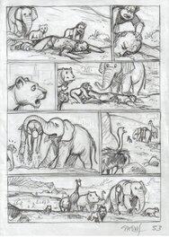 Sternis Philippe - Robinson - Planche 53 (crayonné) Sternis Philippe - Robinson - Planche 53 (crayonné)