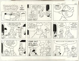 Mort Walker - Bettle Bailey. Sunday 1971 - Planche originale