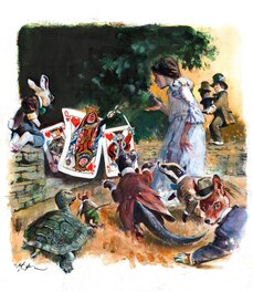 René Follet - Alice au pays des Merveilles - Original Illustration