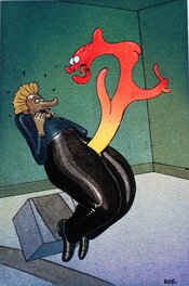 Moebius - "Désordre amoureux au comble de l'incandescence" - Original Illustration