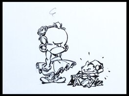 Dan Verlinden - Le petit Spirou, illustration - Original Illustration