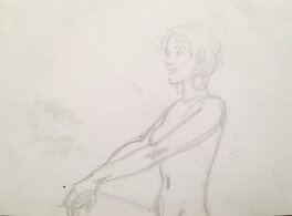 Au dos, petit croquis préliminaire, toujours une agréable surprise! Au dos, petit croquis préliminaire, toujours une agréable surprise!