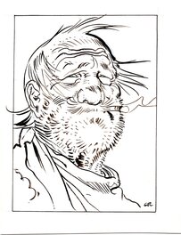 Jean Giraud - Portrait de Mac Clure - Original Illustration