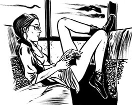 Deloupy - Lectrice en train 2 - Comic Strip