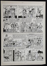 Willy Vandersteen - Robert en Bertrand 12 - Zwarte Mie de orgeldraaister - Planche originale