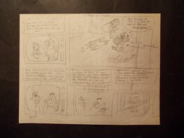 Francis - Synopsis pour le Journal de Spirou, circa 1960. - Original art