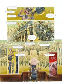 Jean-Baptiste Andréae - Azimut– Tome #3 – Les anthropotames du Nihil  planche et crayonné - Planche originale