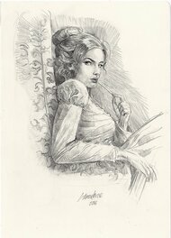 Jacques Lamontagne - Flora au crayon - Original Illustration
