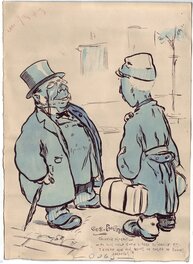 Gus Bofa - "fâcheuse distraction" - Original Illustration