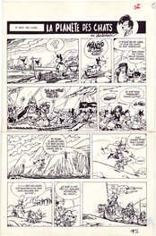 Marc Wasterlain - Docteur Poche, "La planèrte des chats", pl 36 - Planche originale