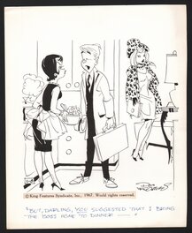 Don Flowers - Dinner - Glamour Girls - Original Illustration