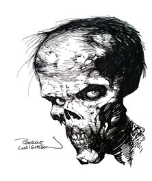 Berni Wrightson - ZOMBIE HEAD - Illustration originale