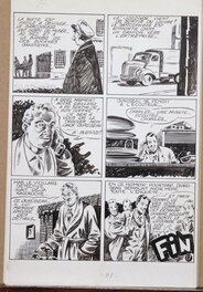 Claude-Henri Juillard - Page de fin de l'histoire du fantôme du Louvre !!!  Avril 1951 - Planche originale