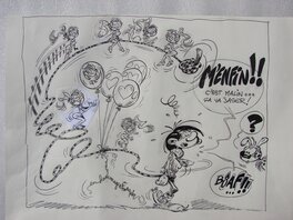 Joalbanese - Hommage à Franquin - Original Illustration