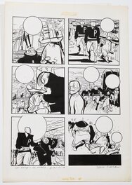 Planche originale - Sam Bronx et les robots . Très belle période SF du Big SERGE ...