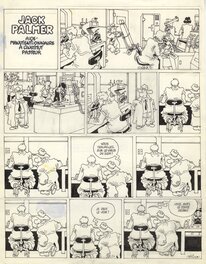 René Pétillon - Jack Palmer-Gag en une planche-Le Sida - Planche originale