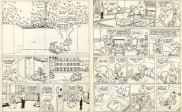 René Pétillon - Jack Palmer-Le Pekinois-PL 1-2 - Planche originale