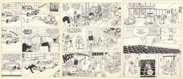 René Pétillon - Jack Palmer-Le Prince de la BD-PL 5-7-9 - Planche originale