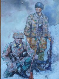 Fabrice Le Hénanff - Fallschirmjäger - Original Illustration