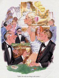 Doug Sneyd - Lydia is the only sure thing in the Casino - Original Illustration