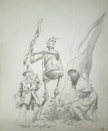 Berni Wrightson - Wizard of Oz , study by Bernie Wrightson - Planche originale