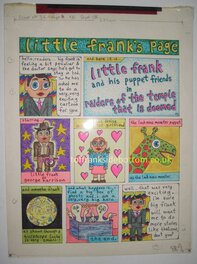 Frank Sidebottom - Oink! comic #36 opriginal artwork complete with text overlay - Planche originale