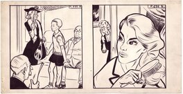 Albert Uderzo - "sa majesté mon mari", illustration 135 pour "Bonnes soirées" - Illustration originale