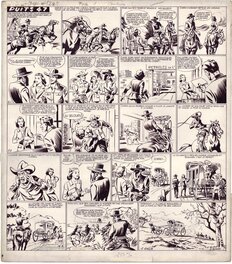 André Oulié - Zorro, "Puits 47", pl. 2 - Planche originale