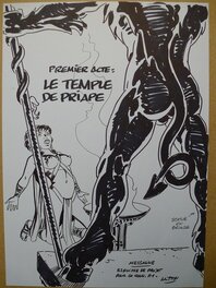 Jean-Yves Mitton - Messalina espuisse le projet pour la couverture tome 1 - Planche originale