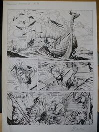 Jean-Yves Mitton - Chroniques Barbares tome 2 planche 39 - Planche originale