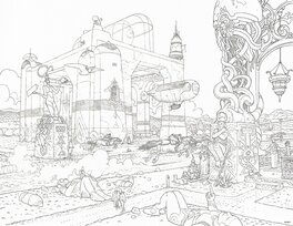 Moebius - Un soir de course - Original Illustration