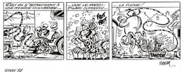 Batem - Batem : "la toilette" strip 77 du marsupilami - Planche originale