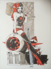John Timms - John Timms Harley Quinn - Original Illustration