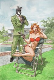 Illustration originale - Blacksad & Natalia