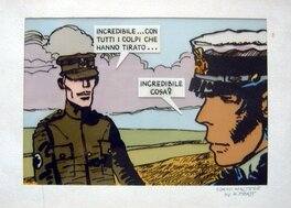 Hugo Pratt - Corto Maltese 1977 Cartoon cell - Planche originale