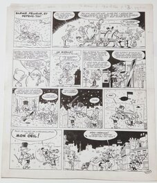 Greg - Une petite de Greg pour le violoniste et le clin d'oeil à Chichille . le Caméo léon !! - Planche originale