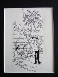 Hergé - Tintin ET LES PICAROS - Original Illustration