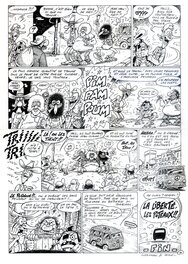 Herlé - Herlé - Les Pieds Nickelés vs. The Fabulous Freak Brothers ! (2015) - Planche originale