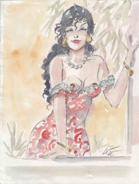 Lele Vianello - La fille. - Original Illustration