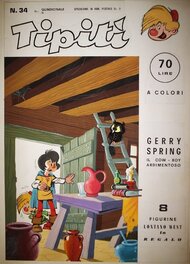 Dino Busett - Johan et Pirlouit / Tipiti n° 34, 1964. - Original Cover