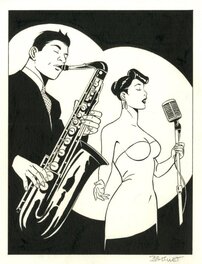 Philippe Berthet - Berthet - Saxo for Livia - Illustration originale