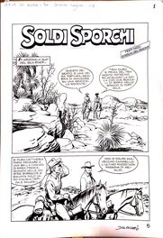 Pasquale Del Vecchio - Tex No. 591 "Soldi Sporchi" - Planche originale