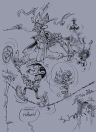 Joalbanese - Hommage à Franquin - Original Illustration