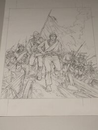 Michel Blanc-Dumont - Crayonne couverture 'La Jeunesse de Blueberry Tome 20: Gettysburg' - Michel Blanc Dumont - Original Cover