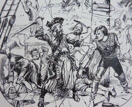 Detail of  Giuseppe Bergman figure in the batlle scene