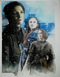 Fabrice Le Hénanff - Les louves de Winterfell - Illustration originale